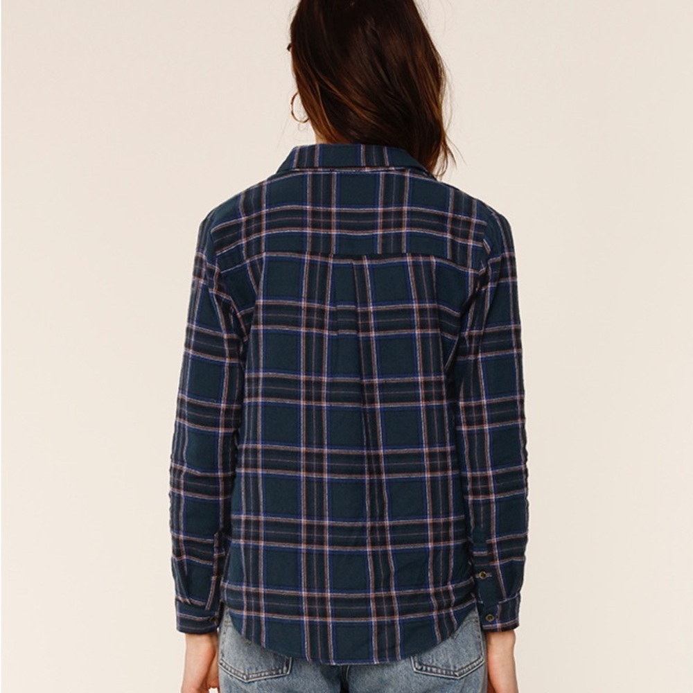 NWT Heartloom Plaid Flannel Buttondown - Picture 3 of 4